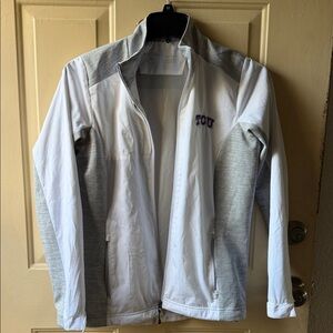 Antigua White and Gray Windbreaker Jacket
